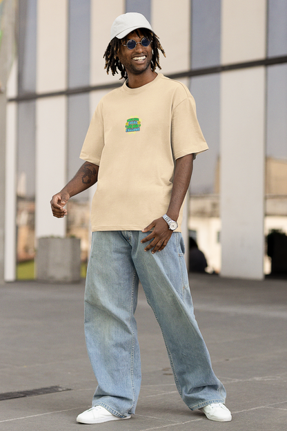 Live with freedom unisex beige oversized t-shirt