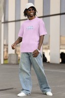 Feel The Flow Sleeve Lavender Oversized T-Shirt for Men by Hello Swanky