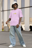 Human Being Half Sleeve Lavender Oversized T-Shirt for Men by Hello Swanky