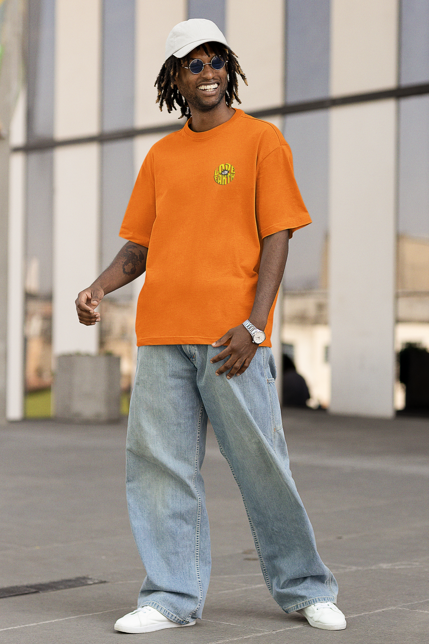 Love earth unisex orange oversized t-shirt