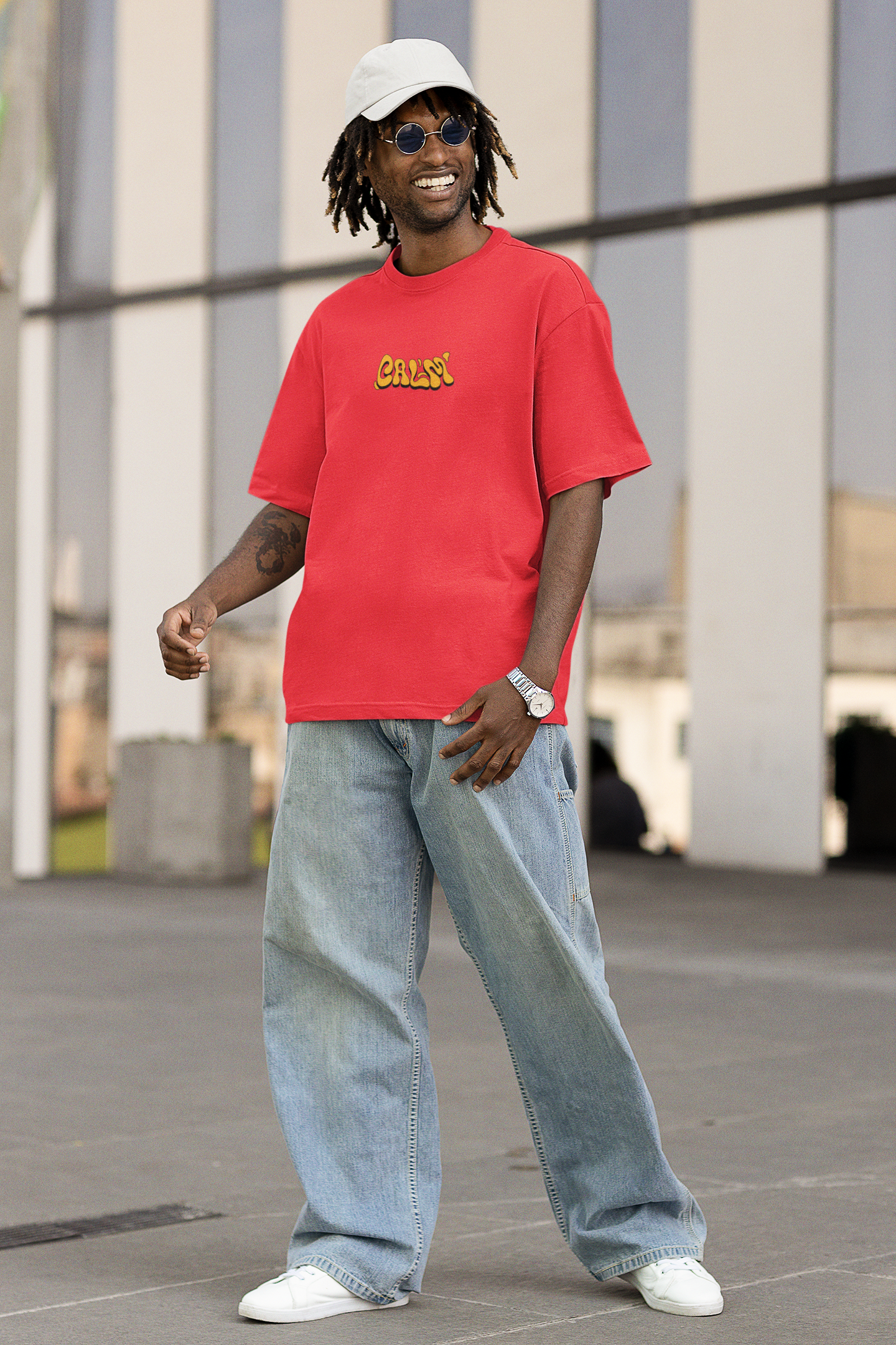 Keep Calm Red Oversized T-Shirt – Perfect for Casual Wear