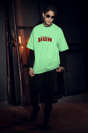 Don Half Sleeve Saga Green Oversized T-Shirt for Men by Hello Swanky