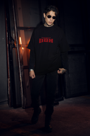 Don Half Sleeve Black Oversized T-Shirt for Men by Hello Swanky