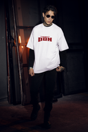 Don Half Sleeve White Oversized T-Shirt for Men by Hello Swanky