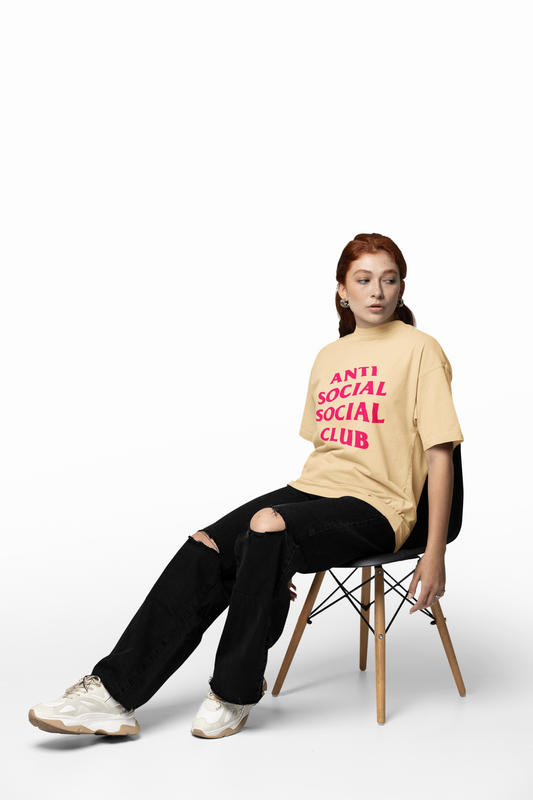 Anti Social Club Oversized T-Shirt Comfortable Graphic T-shirt