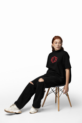 Red Hex RCB Logo Oversized T-Shirt