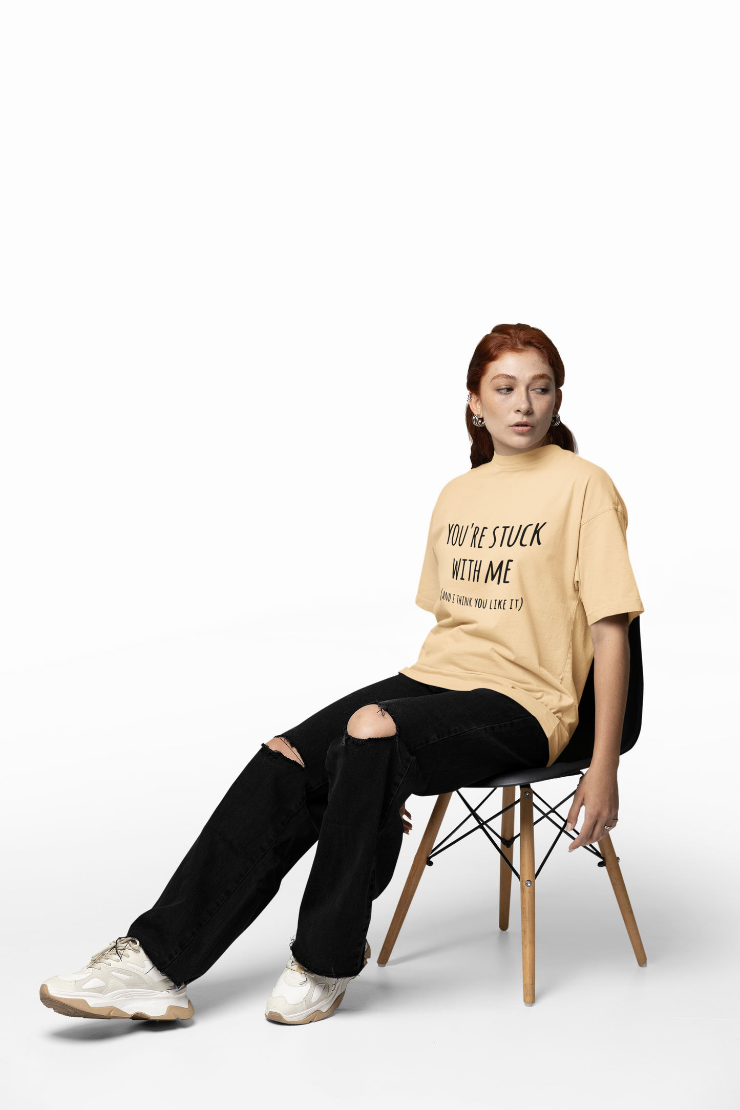 Boyfriend Line Graphic Oversized T-Shirt Streetwear Comfort