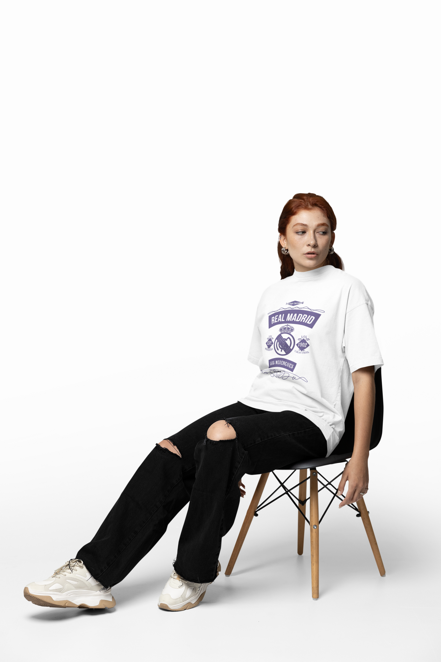 Madrid Champions Era Oversized T-Shirt – Football Fan Tee