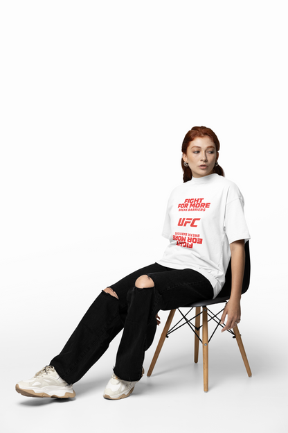 Fight For More Oversized T-Shirt Motivational Streetwear