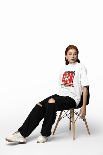 Player Muhammad Ali White Oversized T-Shirt – Bold Streetwear