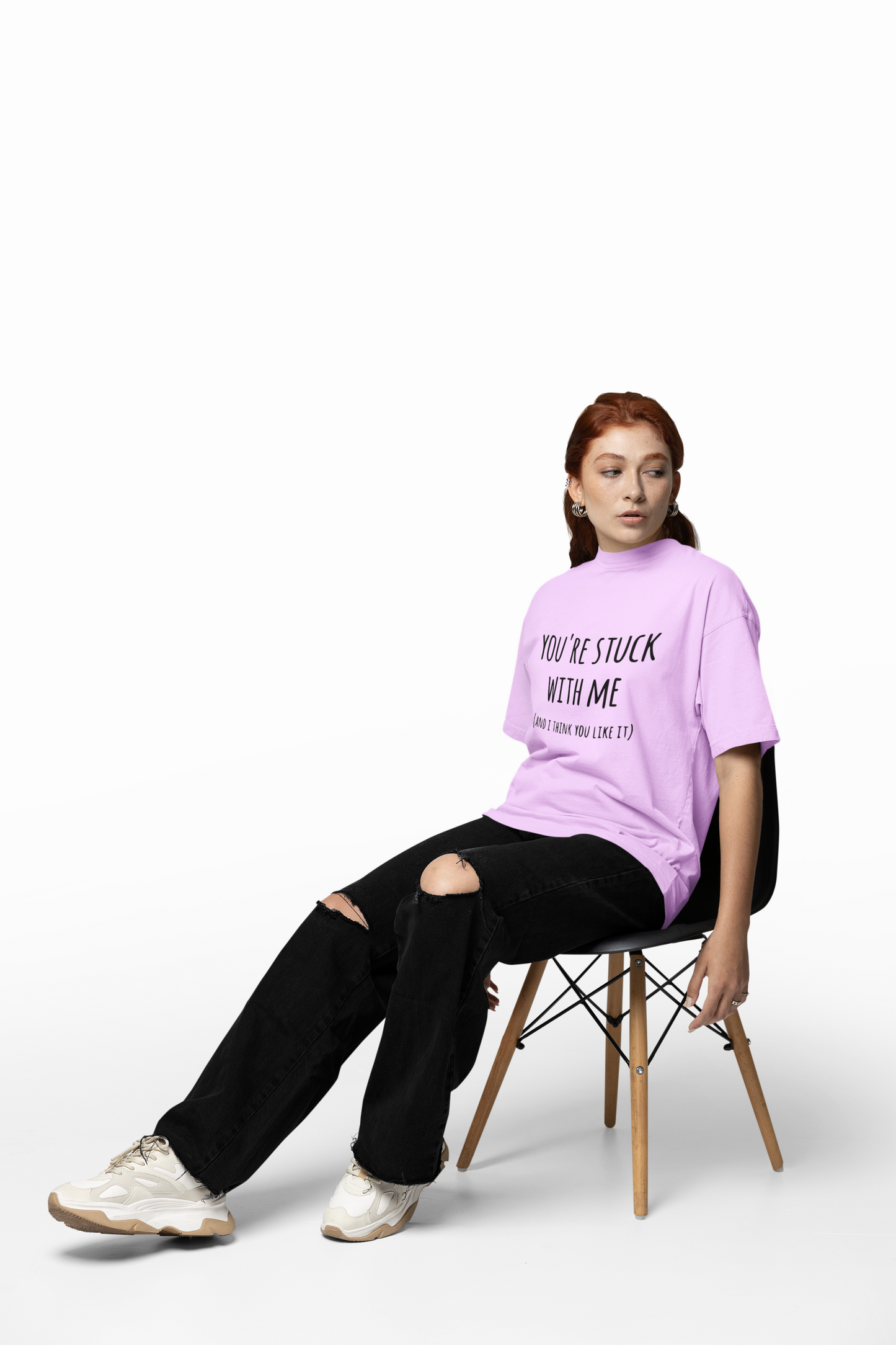 Boyfriend Line Graphic Oversized T-Shirt Streetwear Comfort
