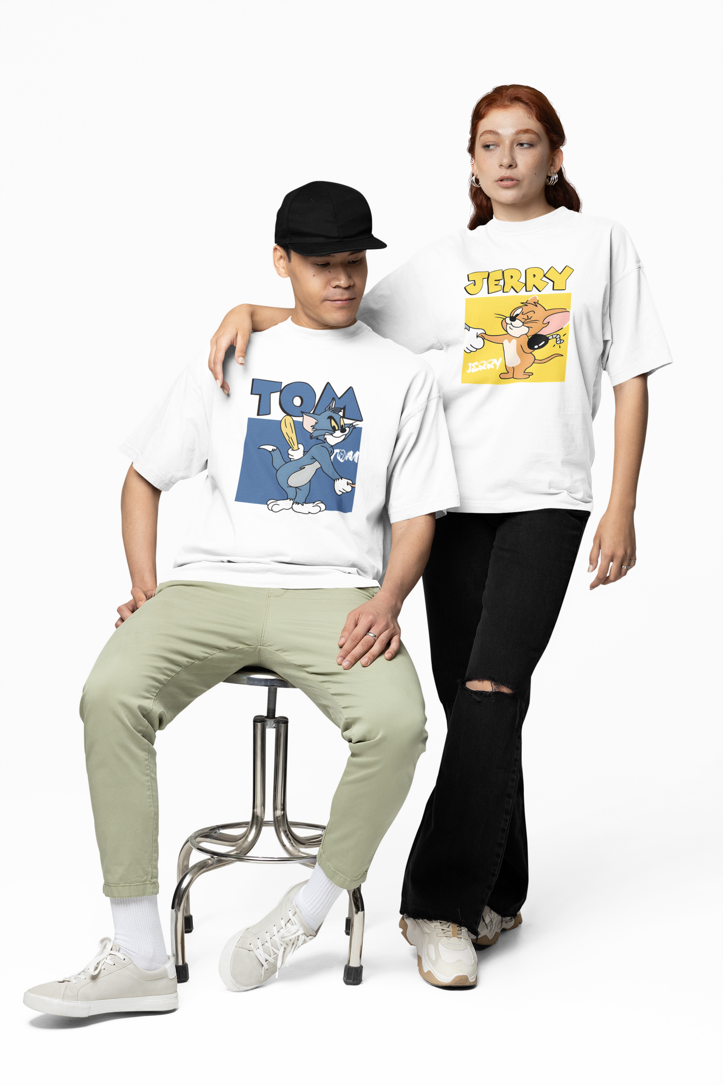 Tom & Jerry Couple Oversized T-Shirts