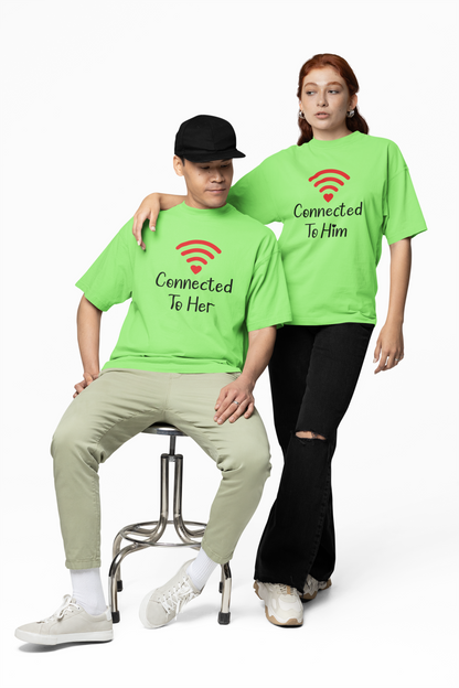 Connection Couple Oversized T-Shirts