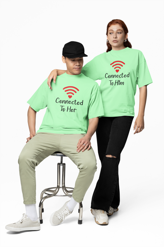 Connection Couple Oversized T-Shirts