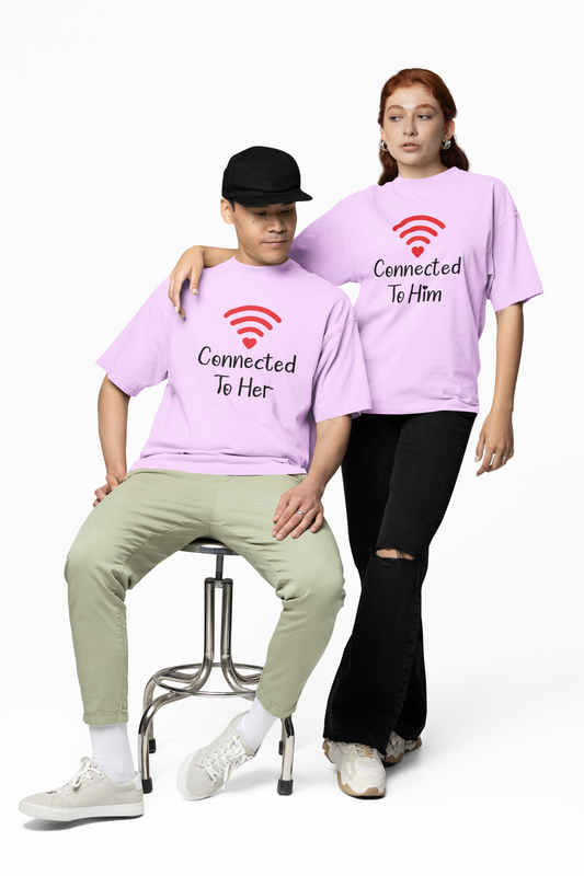 Connection Couple Oversized T-Shirts