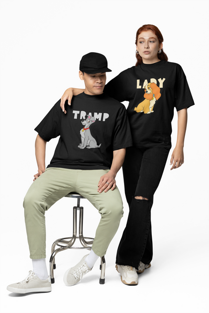 Tramp & Lady Couple Oversized T-Shirts