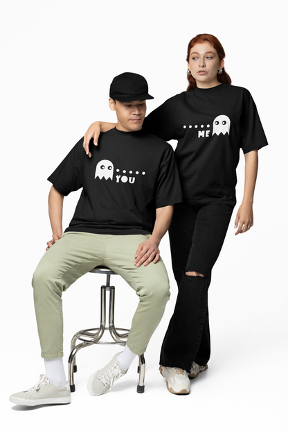 Ghost Graphic Oversized T-Shirts – Trendy Cartoon Style