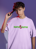 Game Master Half Sleeve Lavender Oversized T-Shirt for Men by Hello Swanky