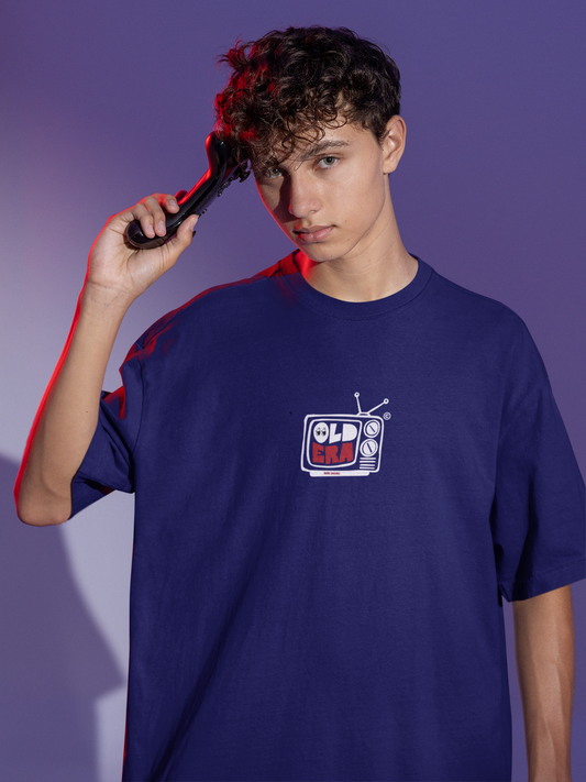 Old Era Unisex Navy Blue Oversized T-Shirt