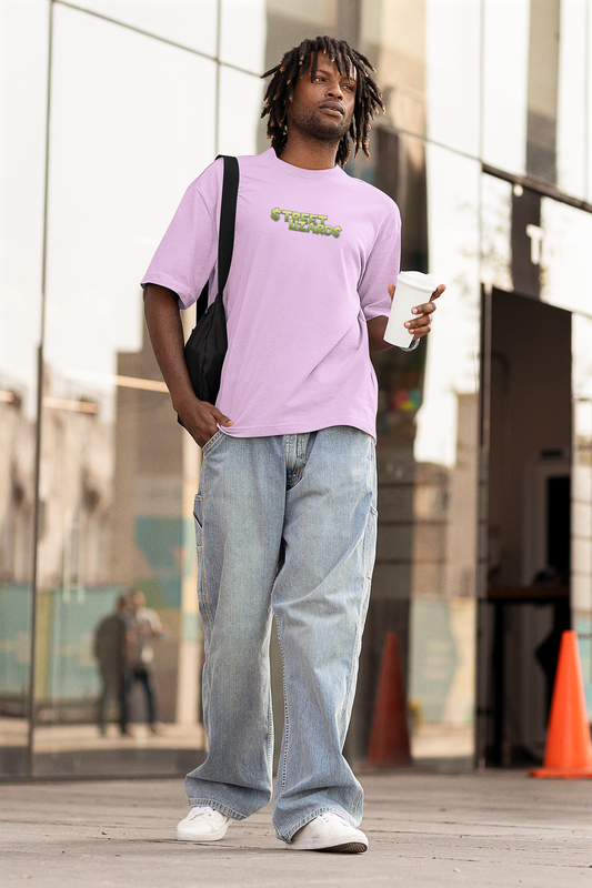 Street Lizard Lavender Oversized T-Shirt Unisex Casual Tees