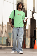 Shining Star Half Sleeve Saga Green Oversized T-Shirt for Men by Hello Swanky