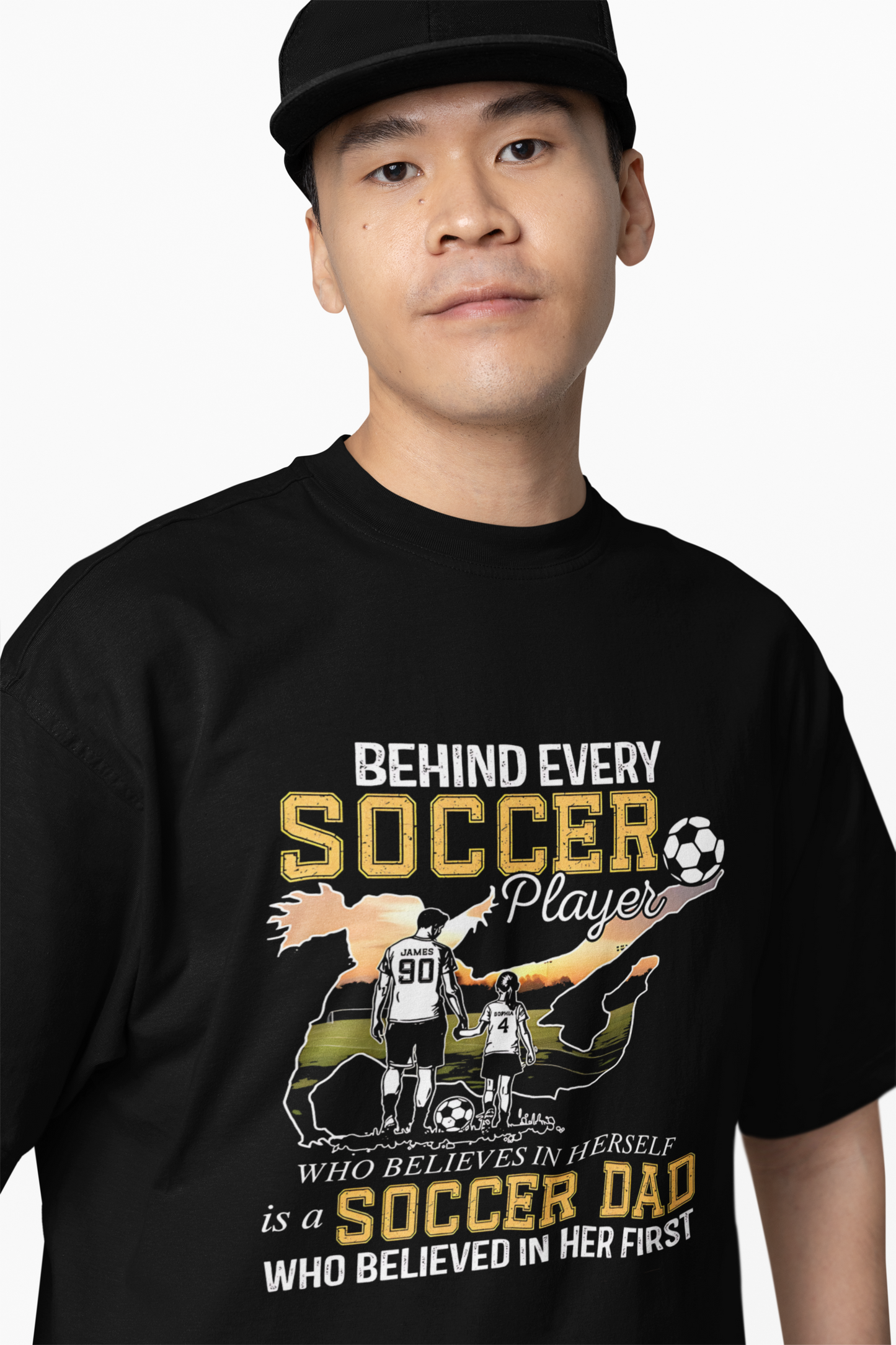 Soccer Player Oversized T-Shirt for Football Fan Streetwear