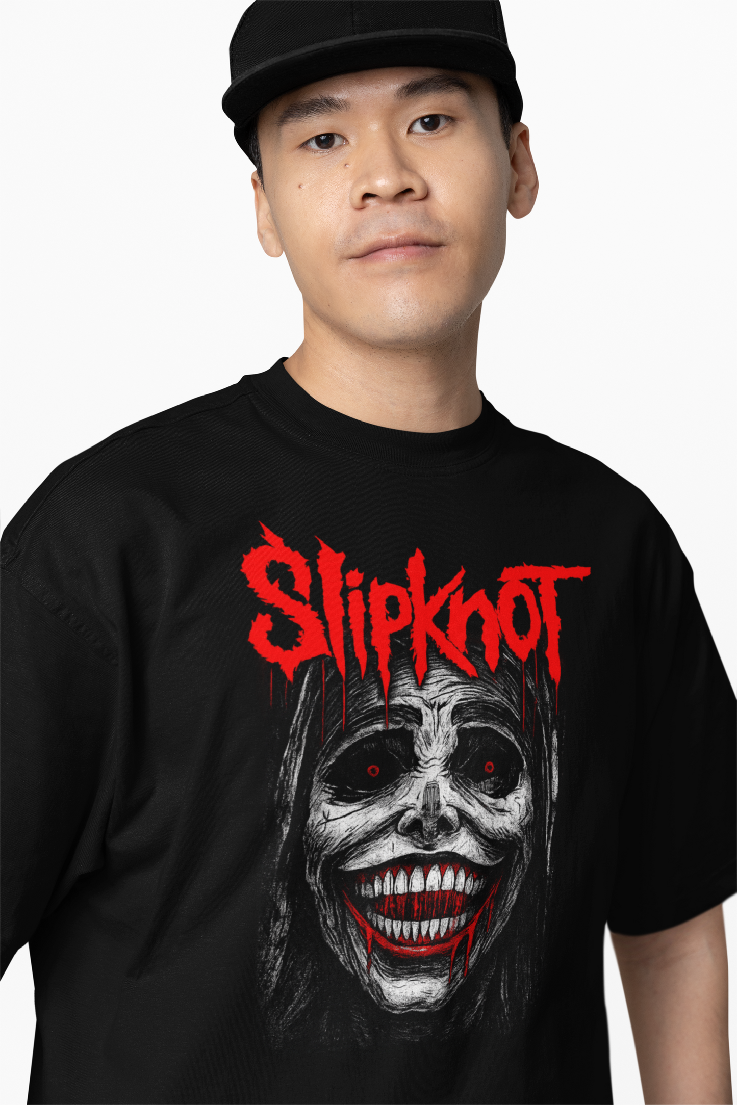Slipknot Black Oversized T-Shirts – Heavy Metal Streetwear