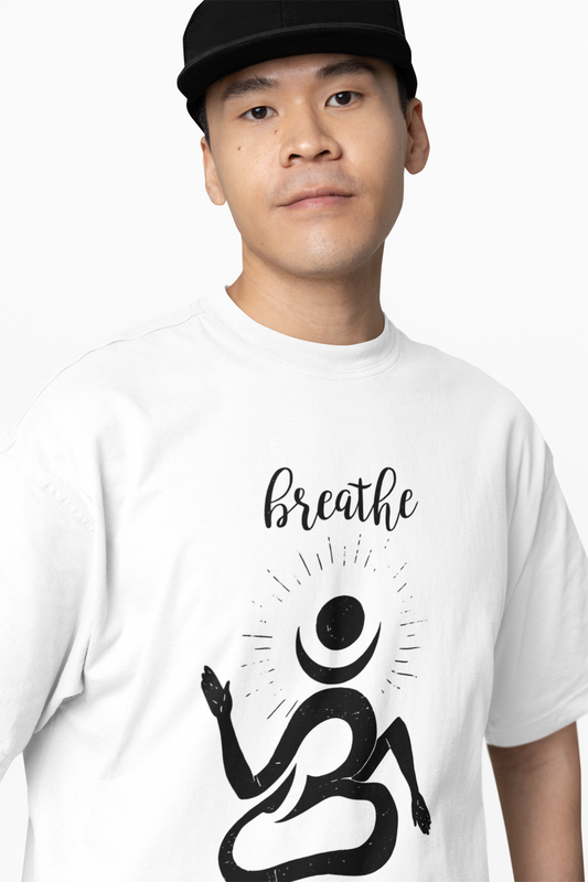 Breath Oversized T-Shirt Mindful Comfort Streetwear Tee