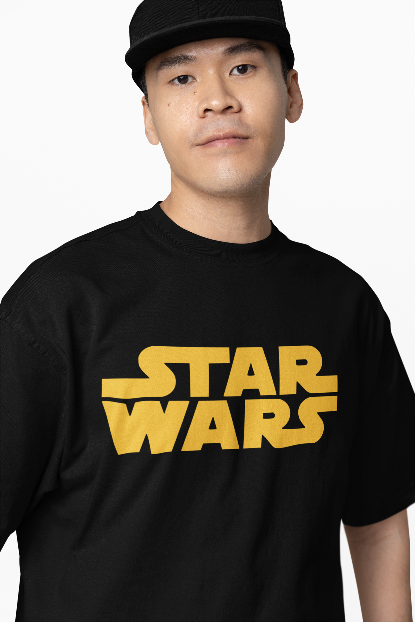 Star Wars Text Oversized T-Shirts Bold Galactic Streetwear Tee