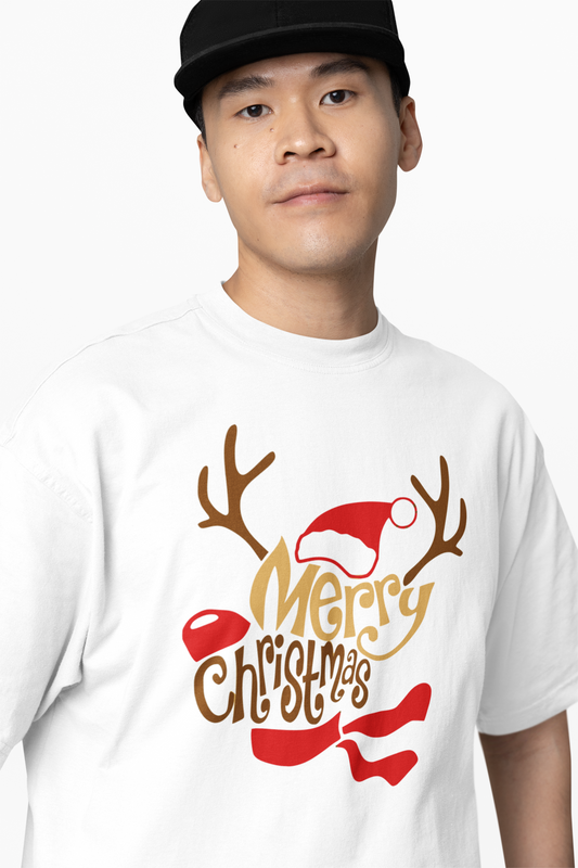 Santa Merry Christmas Oversized T-Shirts Festive Streetwear