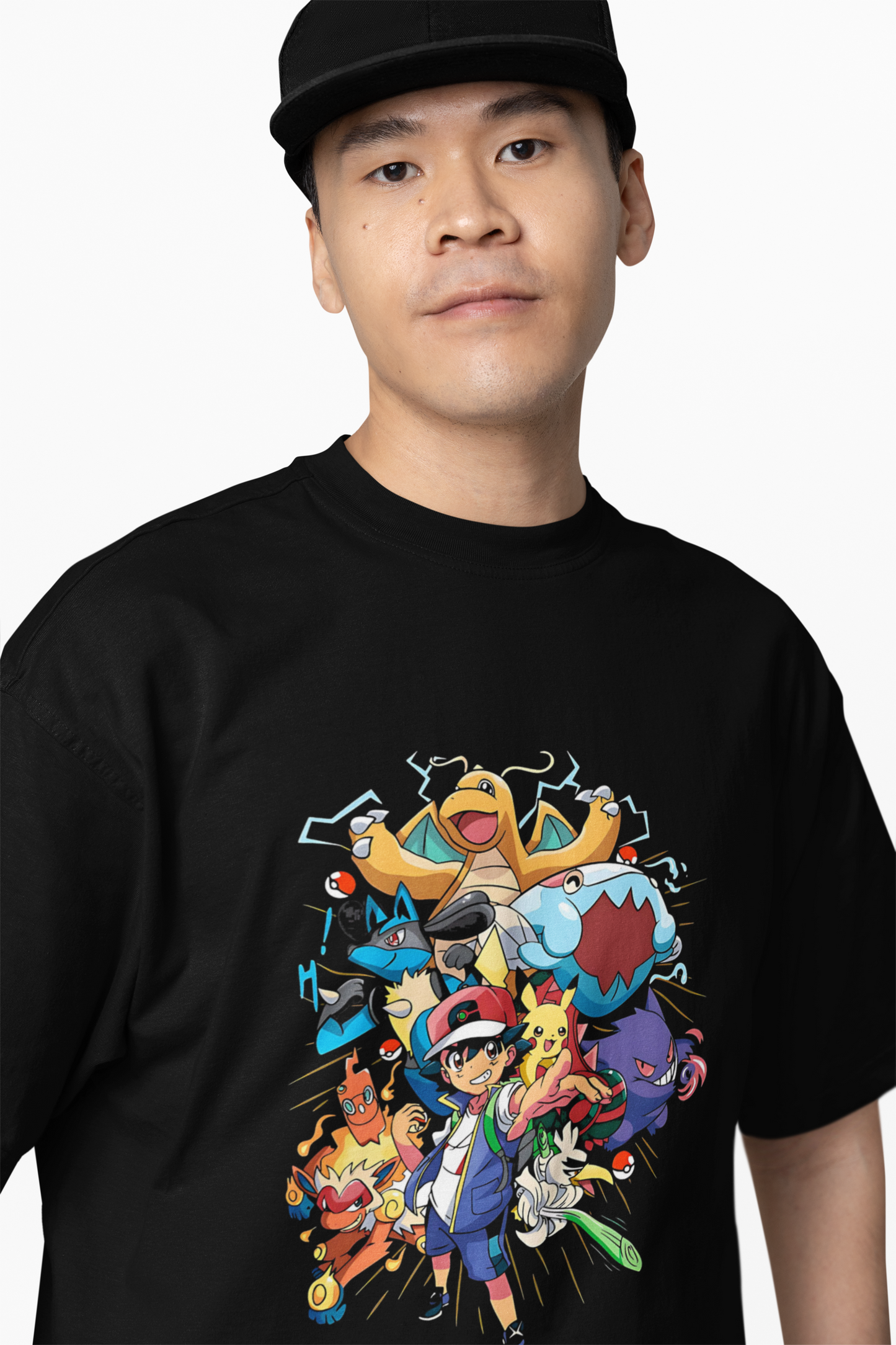 Pokemons Oversized T-Shirt Black – Relaxed Fit Streetwear Tee