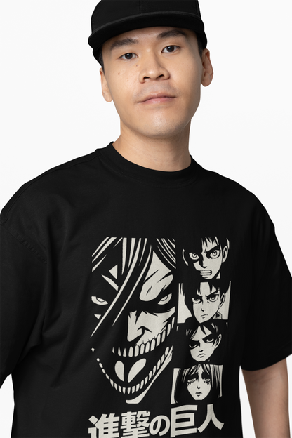 Main Characters Oversized T-Shirt – Bold Graphic Design