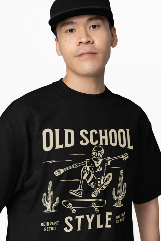 Reinvent Retro Oversized T-Shirt Vintage Graphic Streetwear