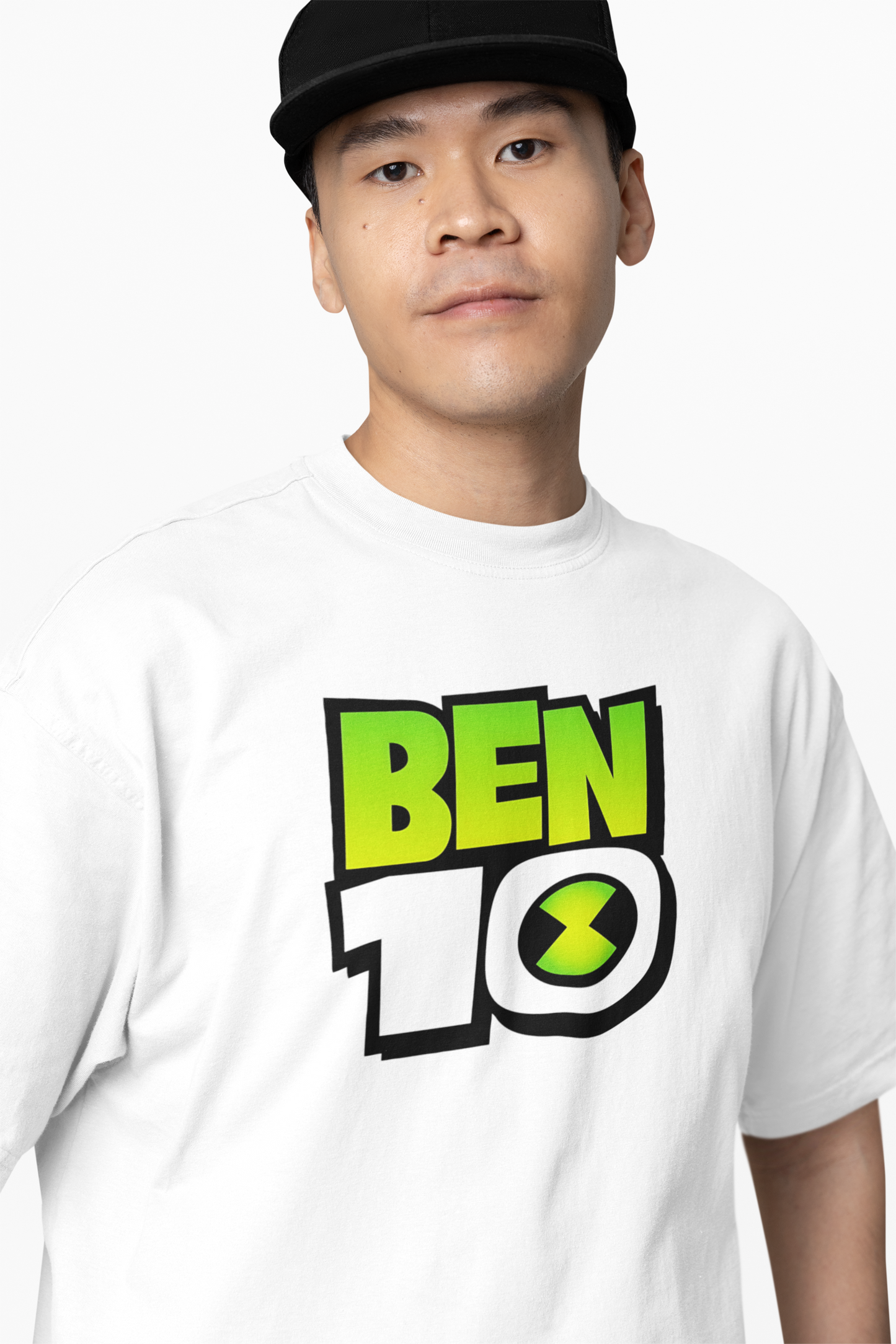 Ben 10 Text Oversized T-Shirt Trendy Hero Streetwear Wear