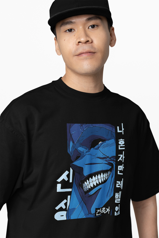 Only I Level Up Oversized T-Shirts Anime Hunter Wear