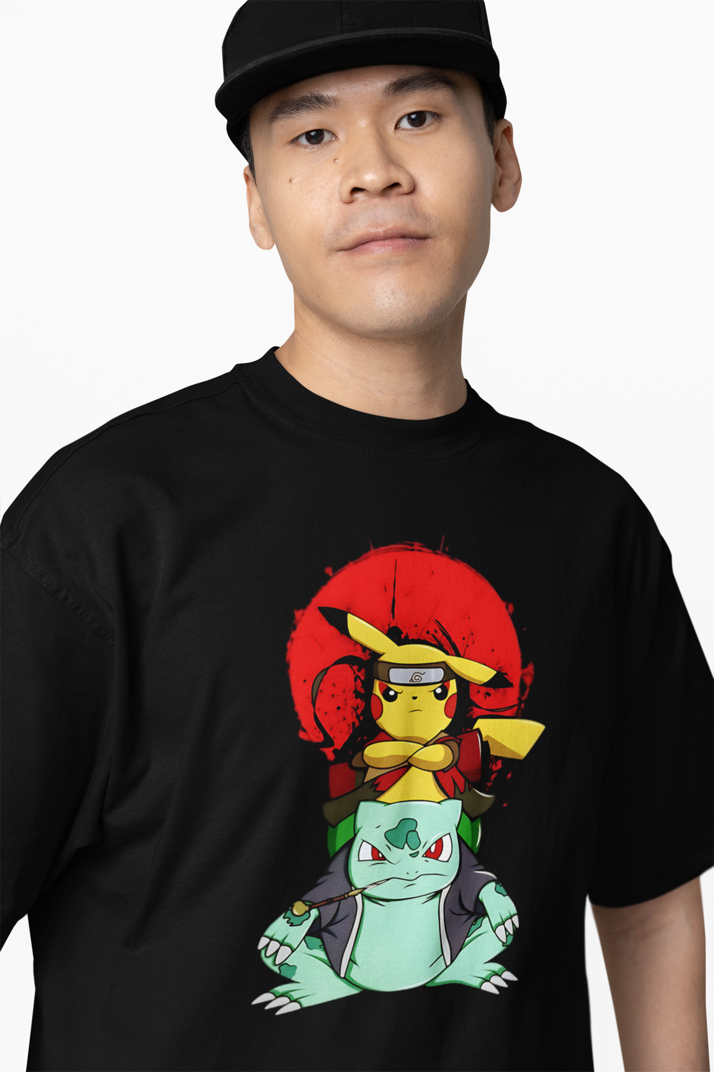 Bulbasaur Pikachu Oversized T-Shirts – Cute Anime Streetwear