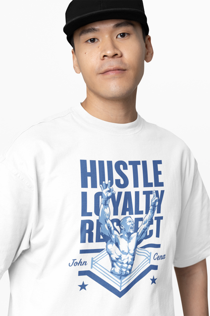 Hustle John Cena Oversized T-Shirts Bold WWE Streetwear