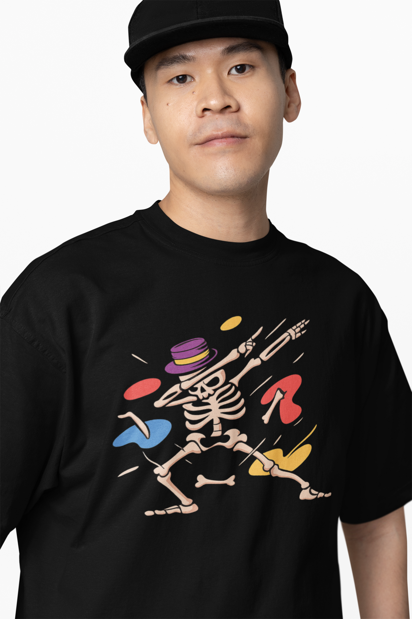 Skeleton Dab Oversized T-Shirts Unique Cool Streetwear Look
