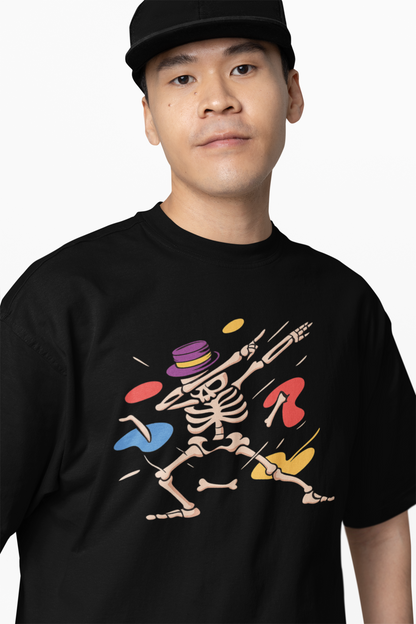 Skeleton Dab Oversized T-Shirts Unique Cool Streetwear Look