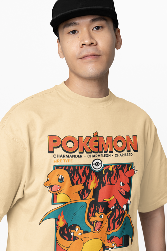 Charmander Oversized T-Shirts – Fiery Pokémon Streetwear Style