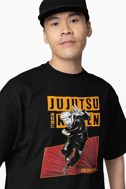 Yuji Itadori Oversized T-Shirts Anime Graphic Streetwear Look