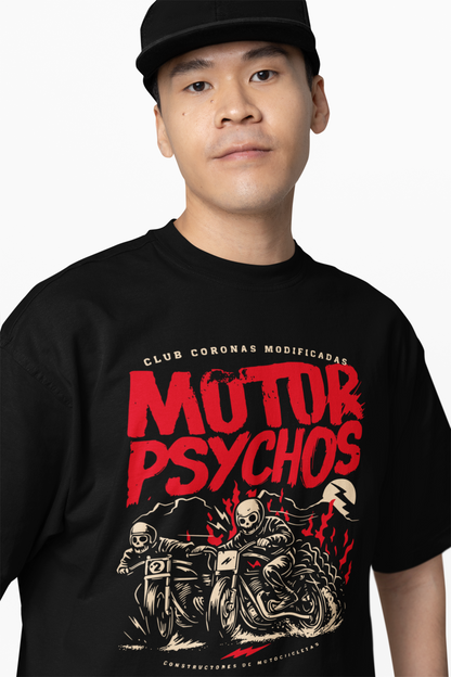 Motor Psychos Oversized T-Shirts – Edgy Biker Streetwear Style