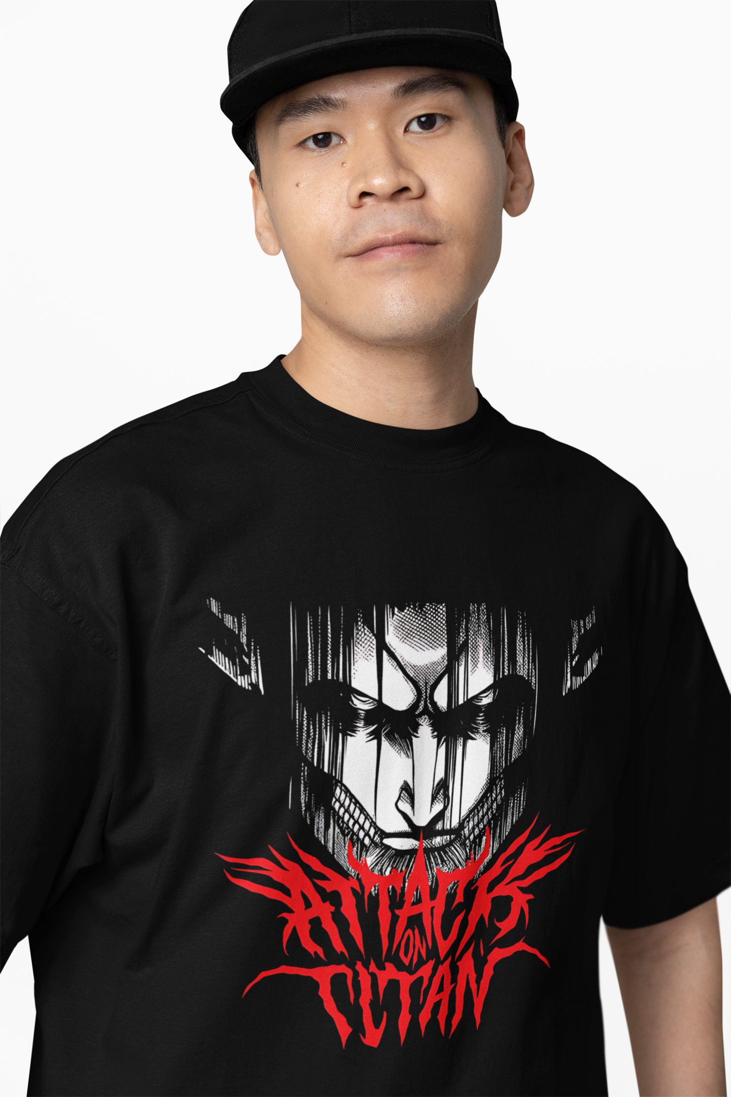 Titan Face Oversized T-Shirts Bold Graphic Streetwear Tee