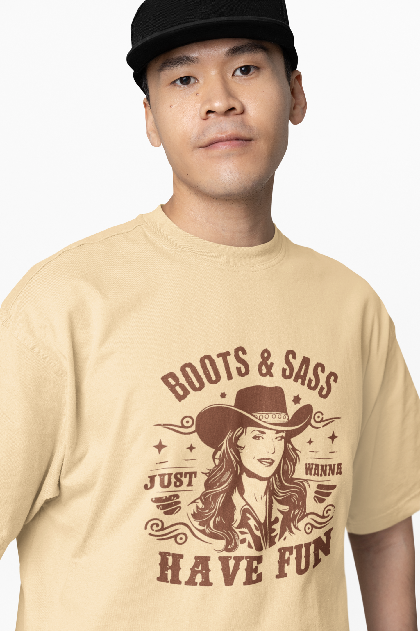 Boots & Saas Oversized T-Shirt Western Sassy Streetwear