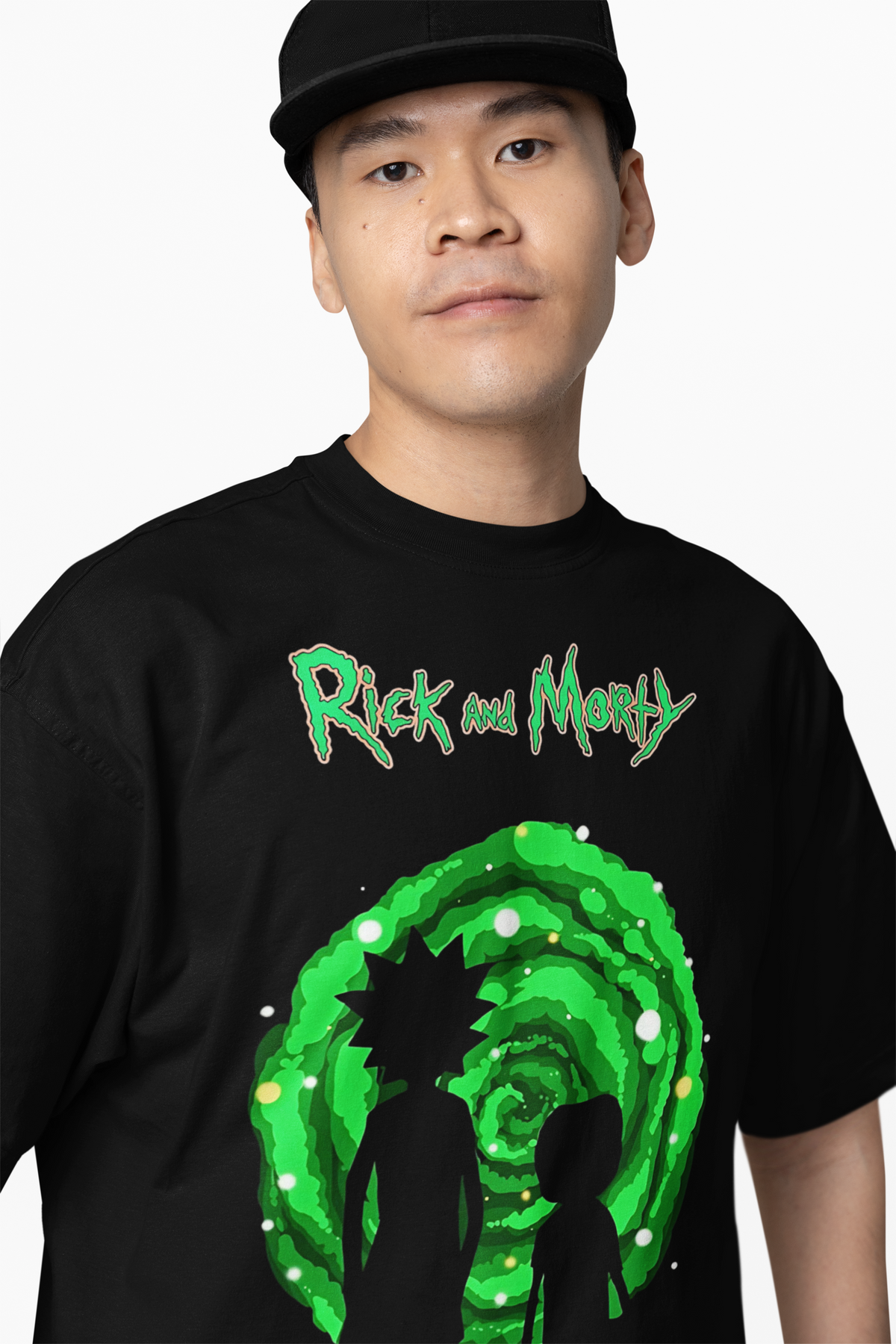 Rick Morty Shadow Oversized T-Shirts