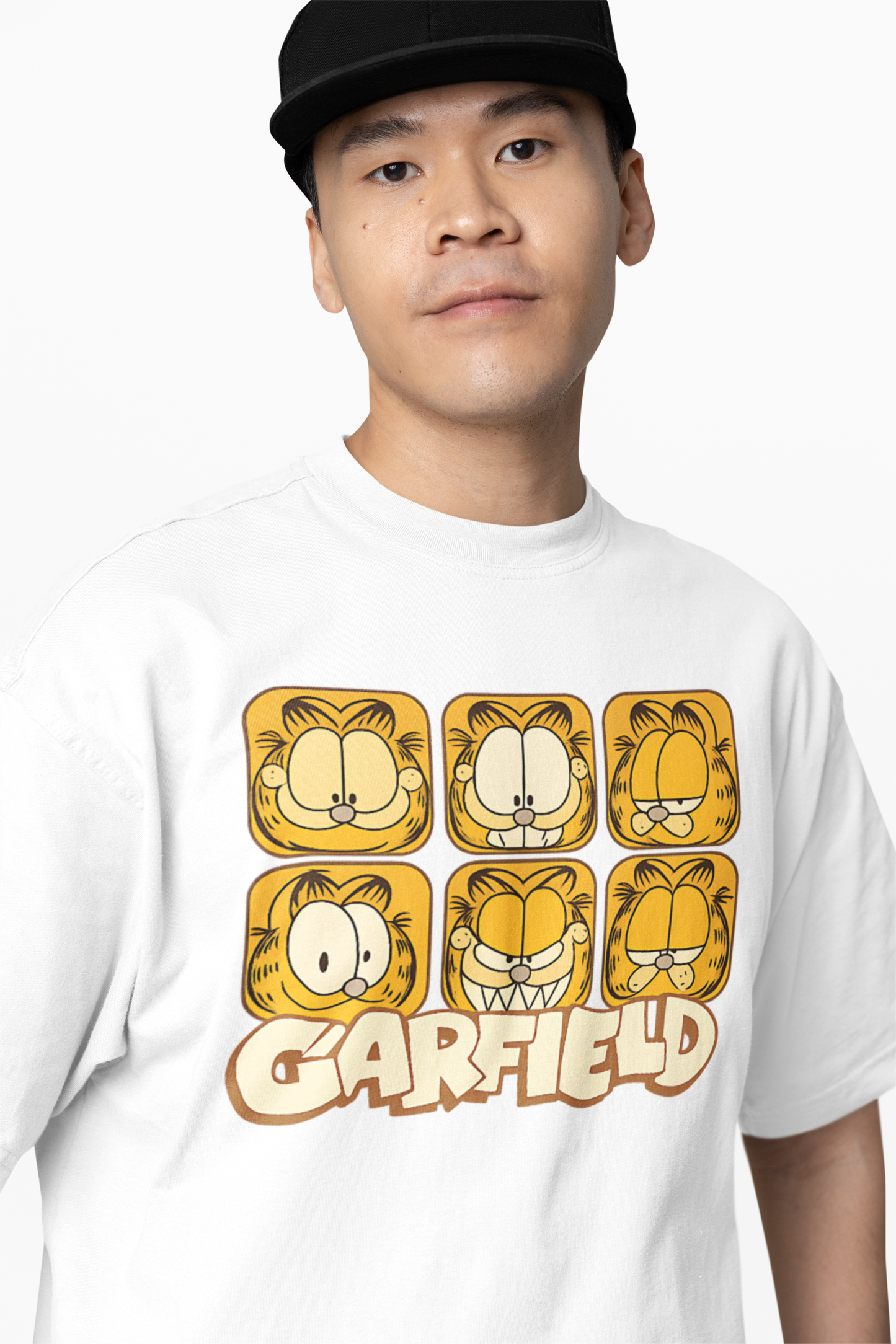 Garfield Faces Oversized T-Shirts