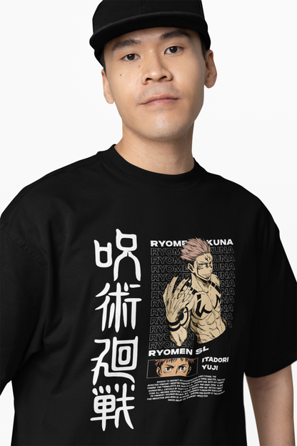 Ryomen Kuna Oversized T-Shirts for Anime Streetwear Outfits