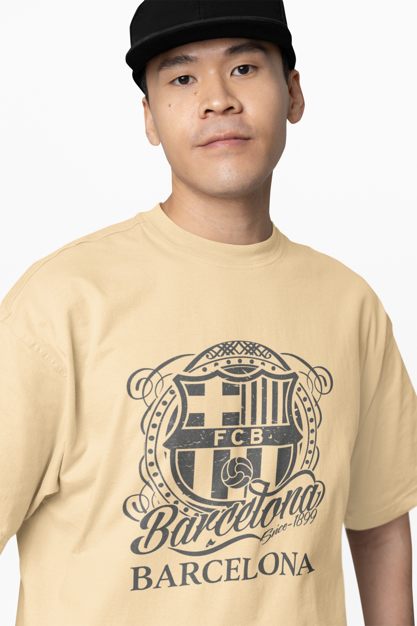 Team Barcelona Oversized T-Shirts for Football Fan Tees Fit