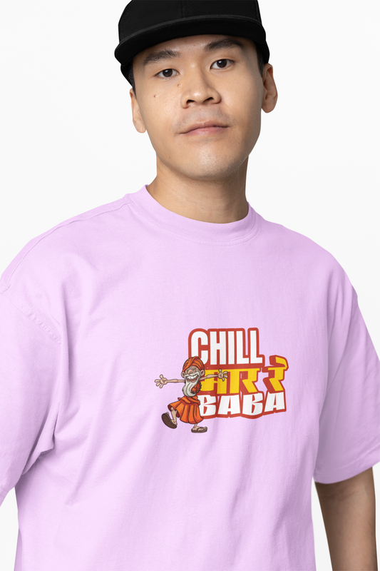 Chill Mar Re Baba Marathi Oversized T-Shirt Desi Style