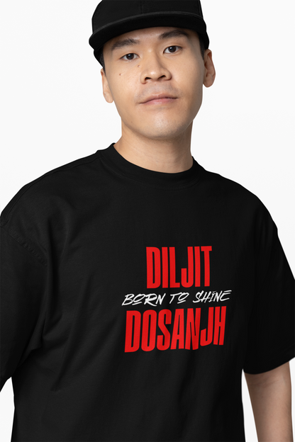 Diljit Born To Shine Oversized T-Shirt Punjabi Style Streetwear